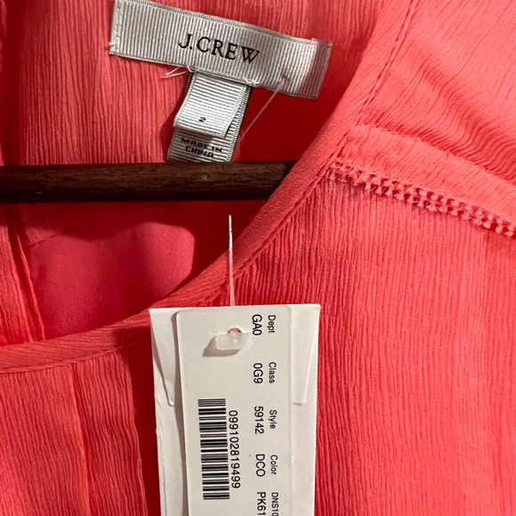 J.Crew Silk Pintuck Blouse (Neon Rose) NWT Size 2 - Picture 7 of 7